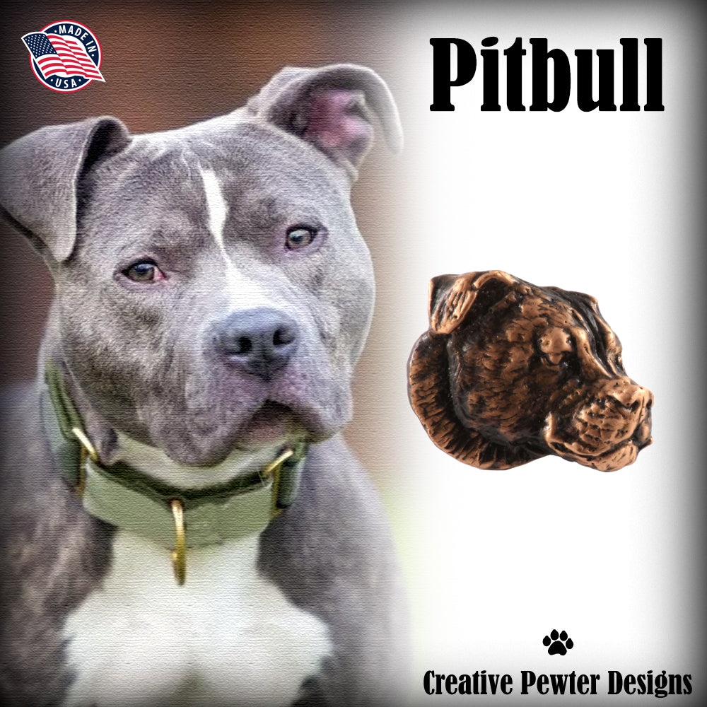 Pit Bull Dog Head Pin D138