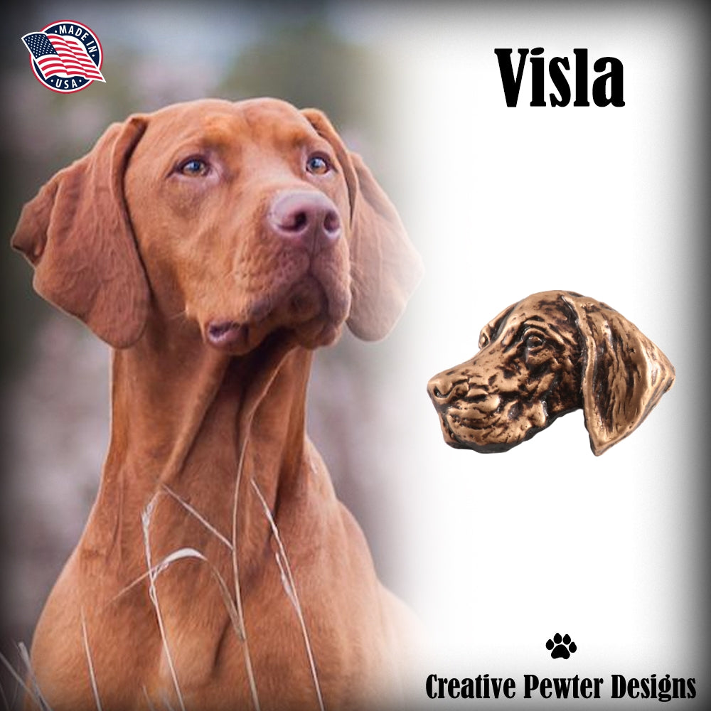 Vizsla Dog Head Pin D174