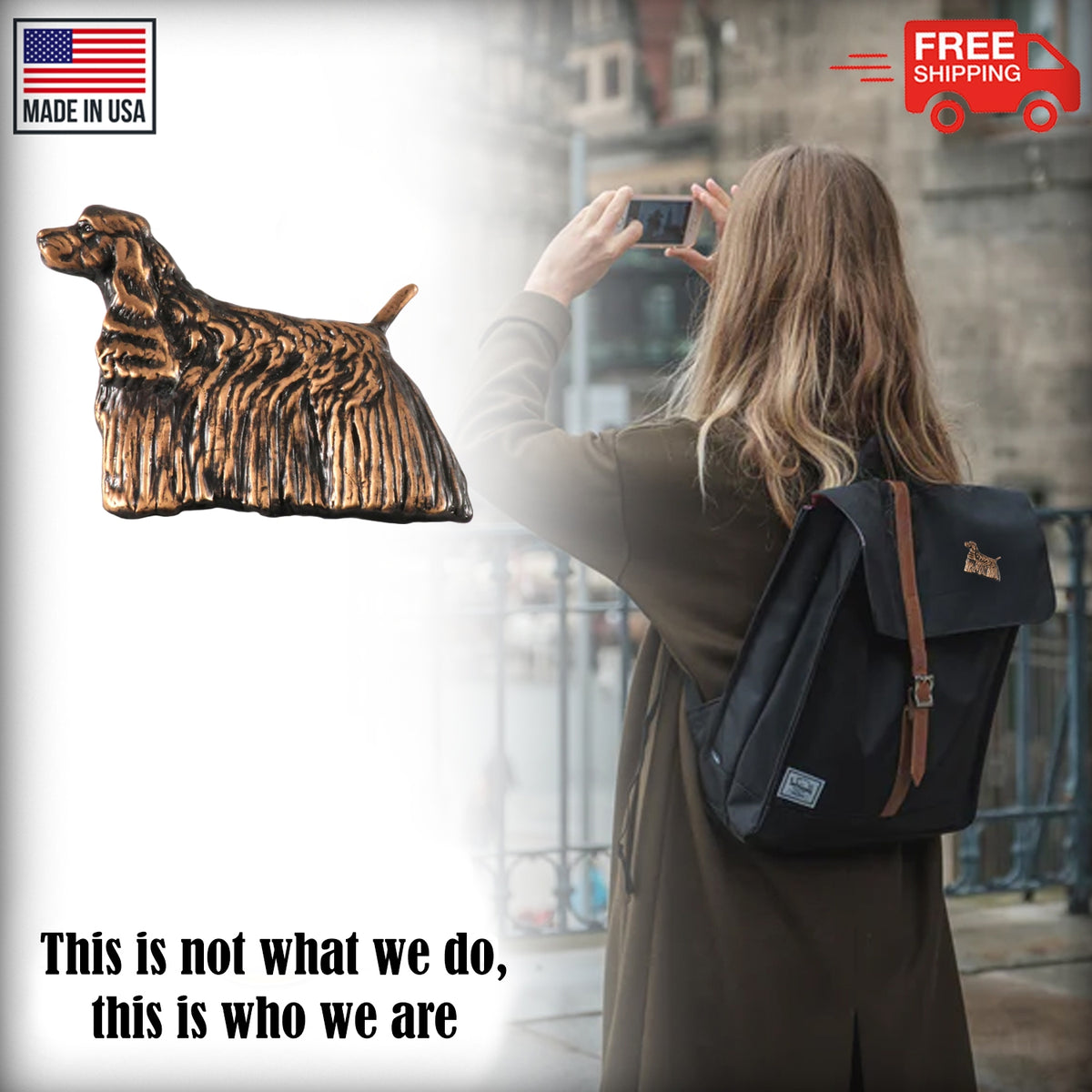 American Cocker Spaniel Dog Full Body Pin D308F
