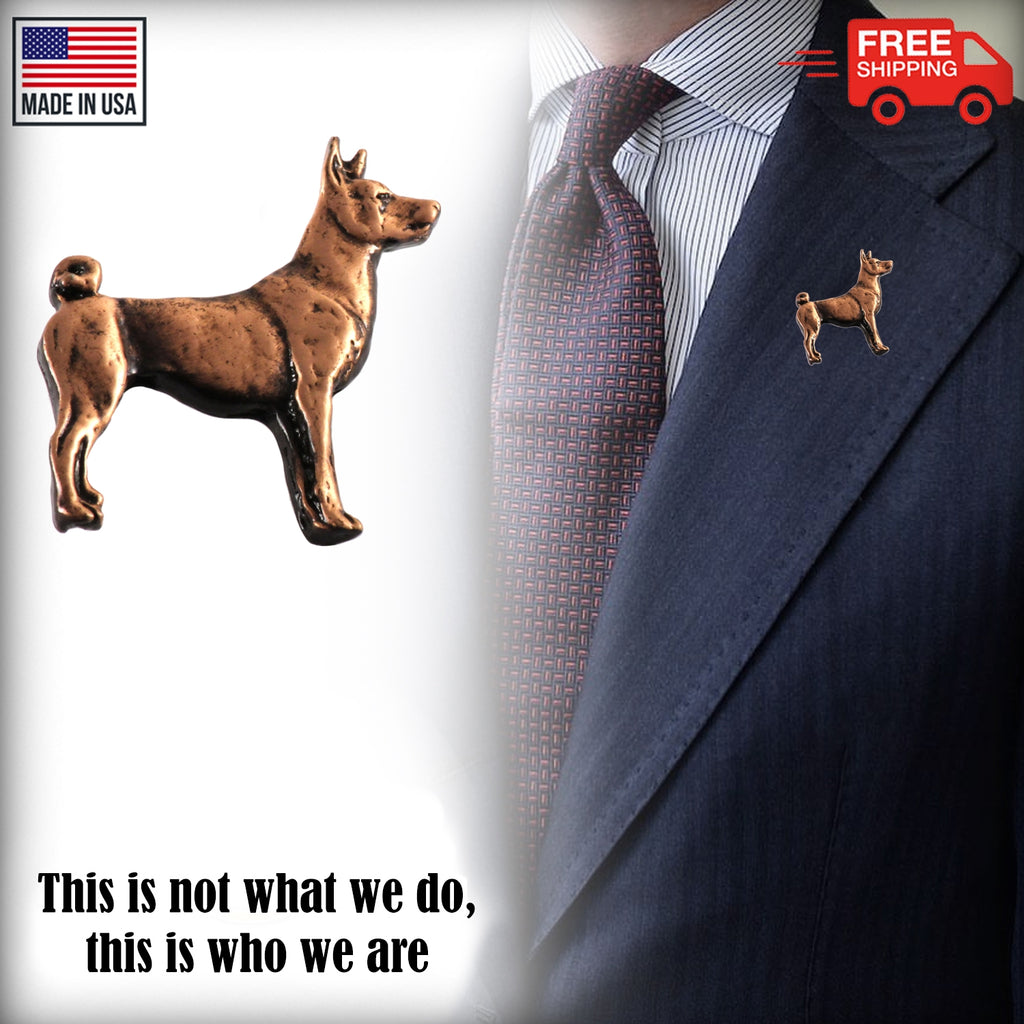 Basenji Dog Full Body Pin D318F