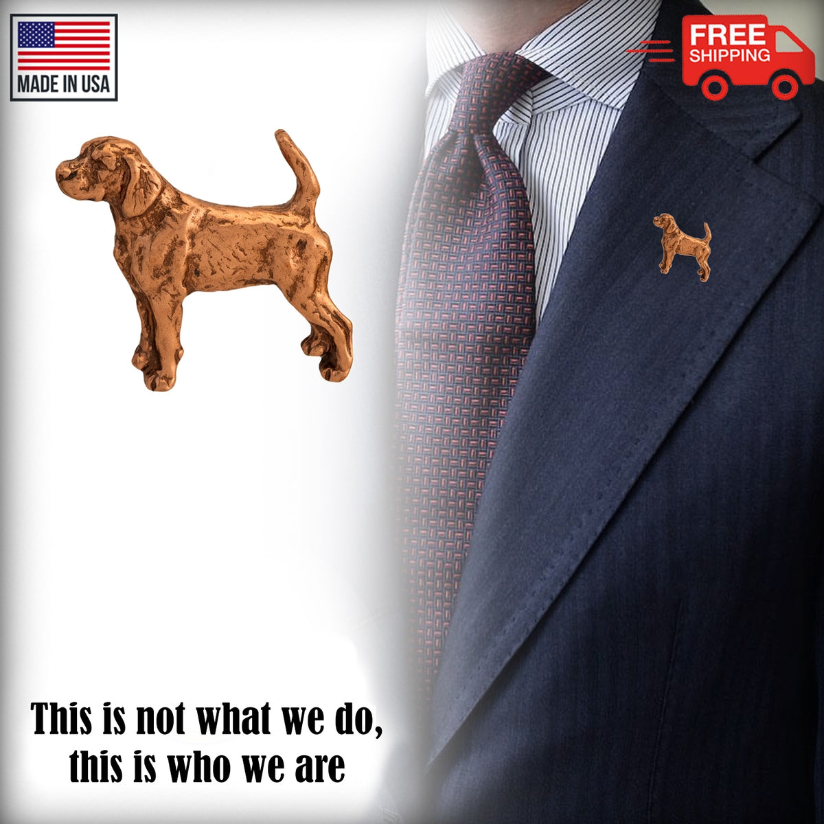 Beagle Full Body Mini Pin D322MP