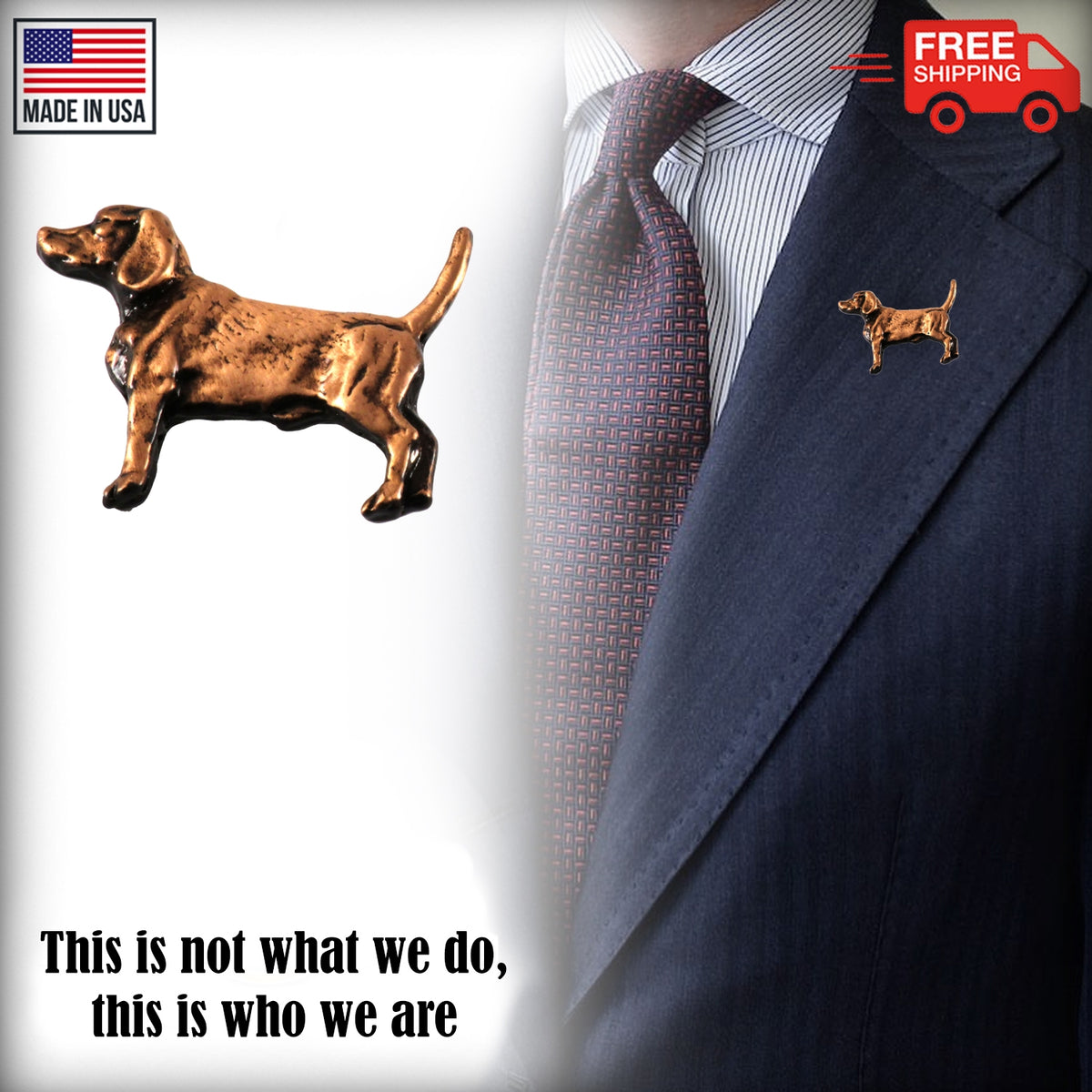 Beagle Dog Full Body Pin D322F