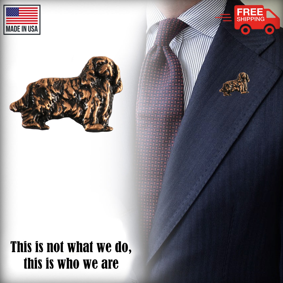 Cavalier King Charles Full Body Pin D344F