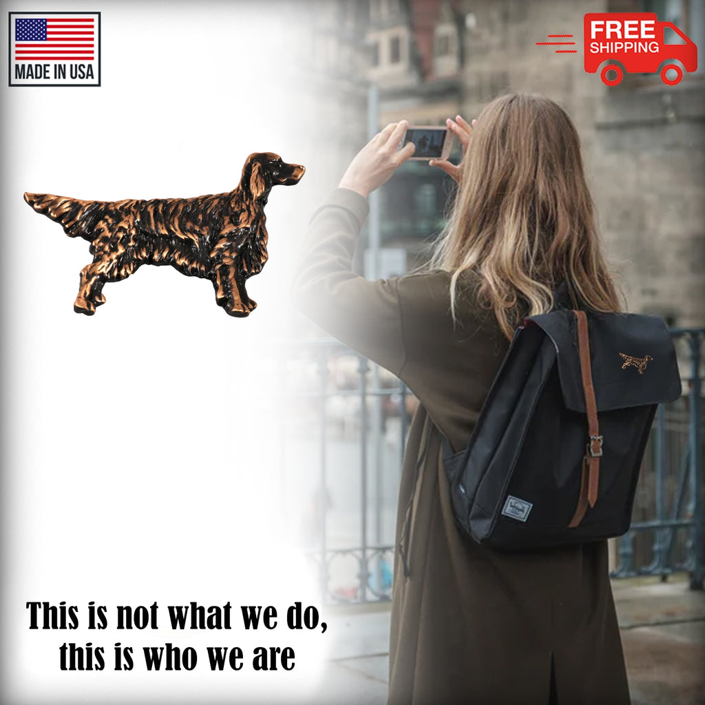 English Setter Dog Full Body Pin D378F