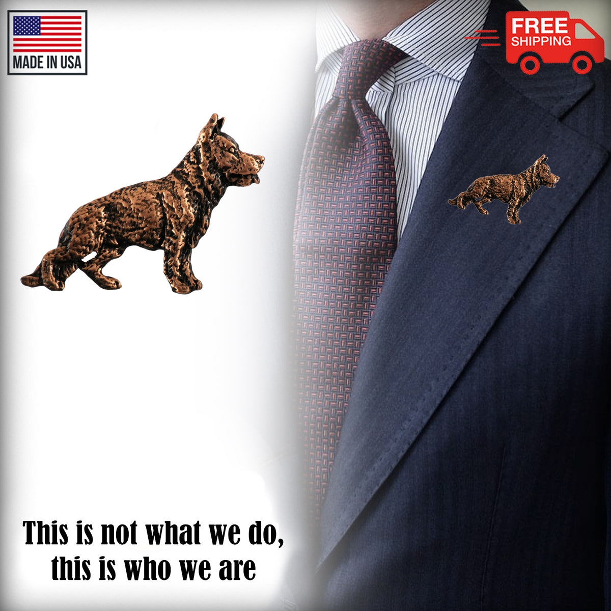 German Shepherd Full Body Pin D384F