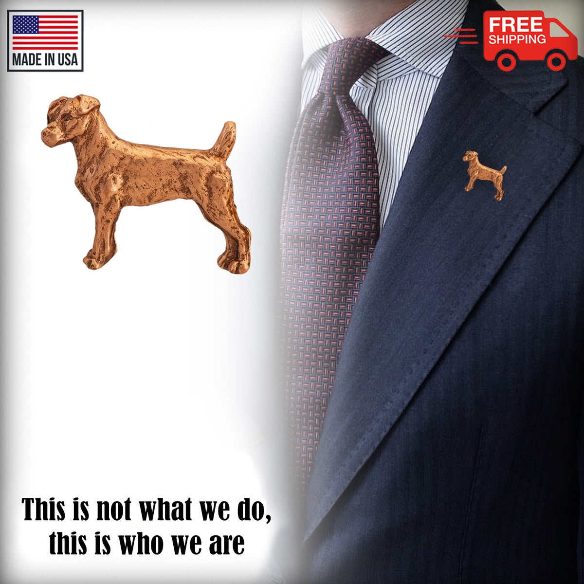 Jack Russell Full Body Mini Pin D406MP