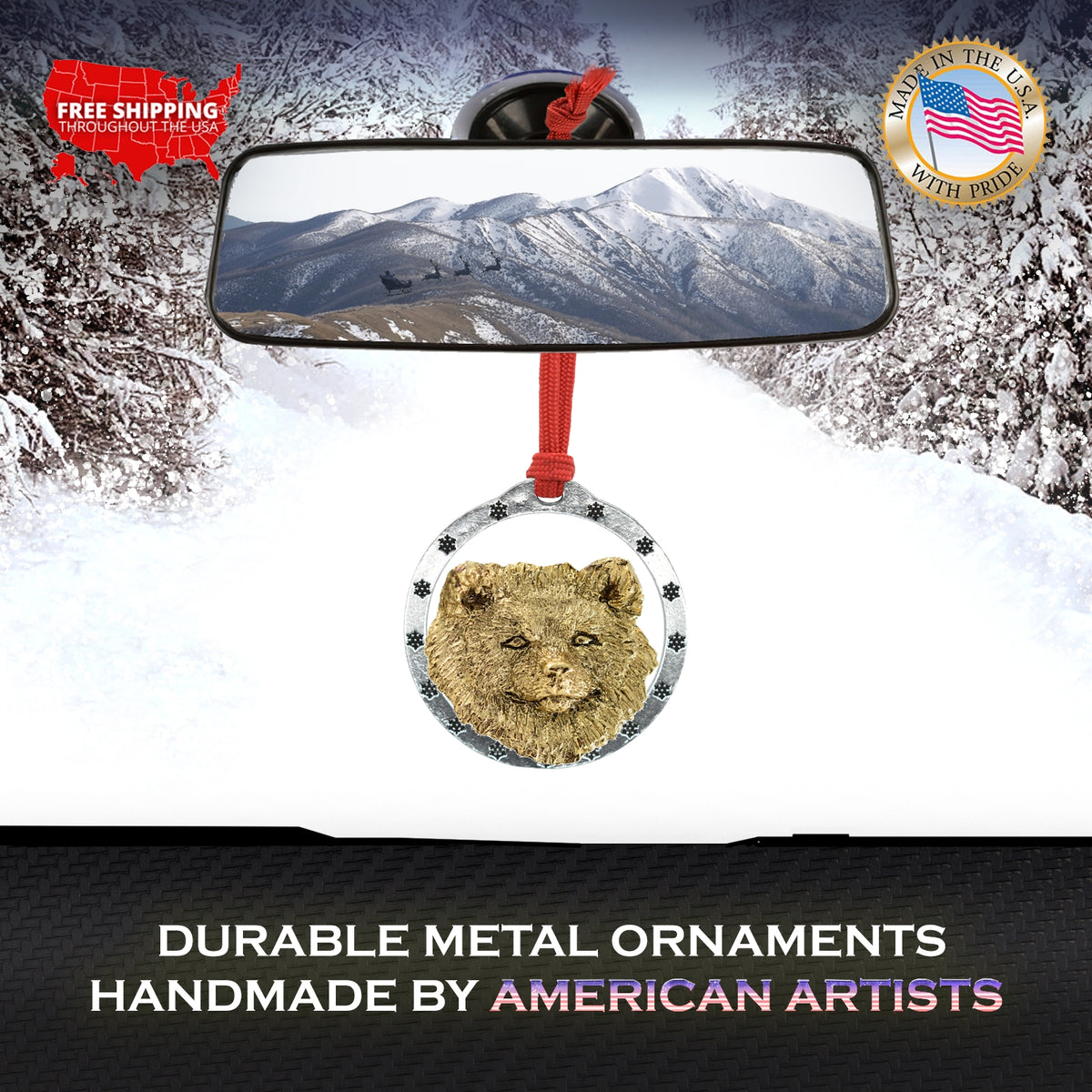 Akita Christmas Ornament D004OR