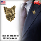 Long Haired Chihuahua Head Pin D050
