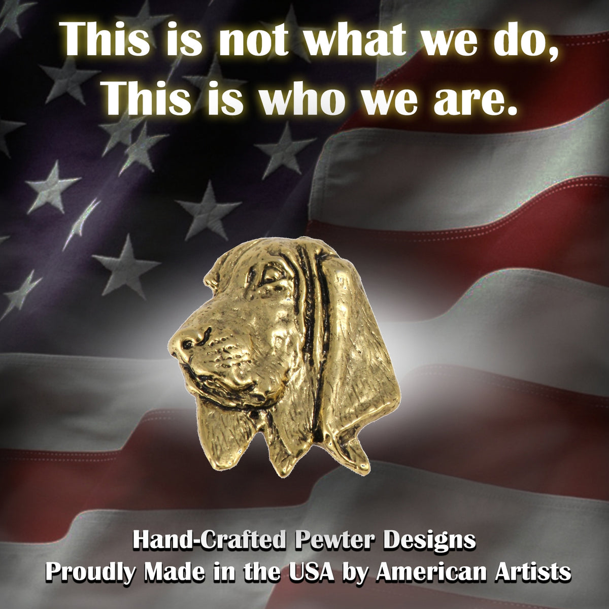 Coon Hound Dog Head Pin D060