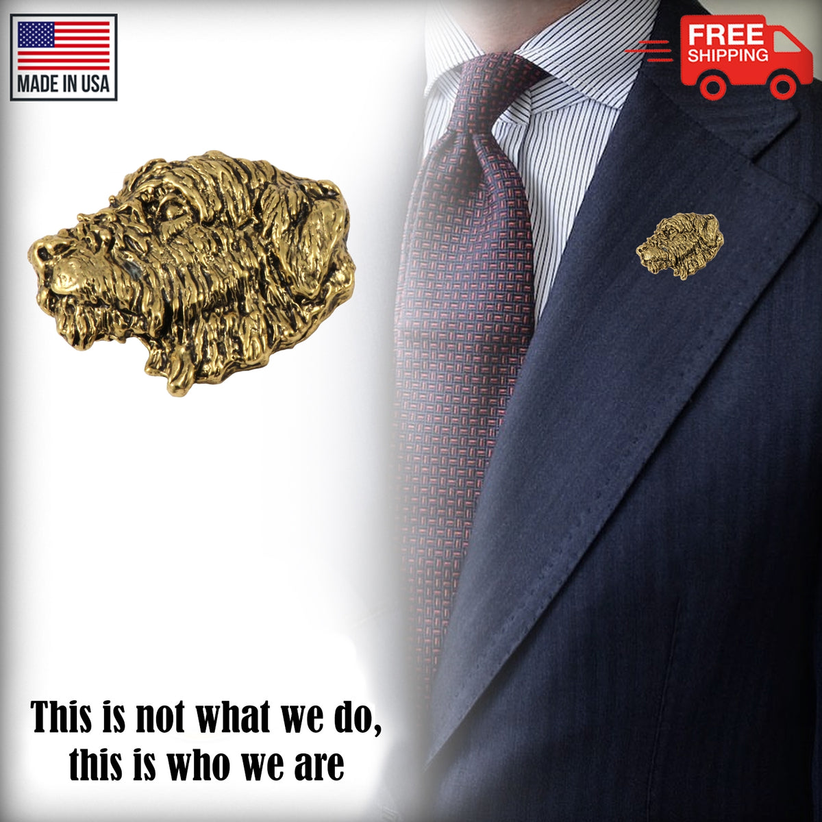 Irish Wolf Hound Dog Head Pin D104