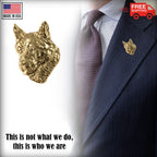 Norwegian Elkhound Dog Head Pin D130