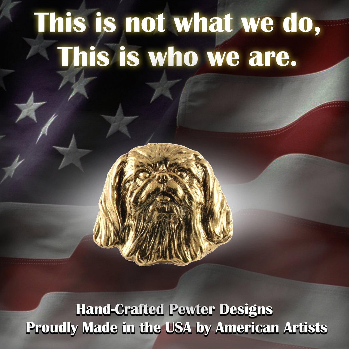 Pekingese Head Pin D136
