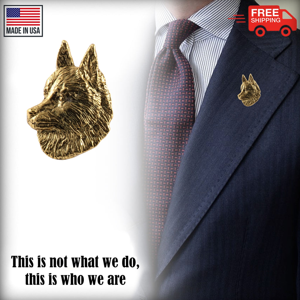 Schipperke Dog Head Pin D156