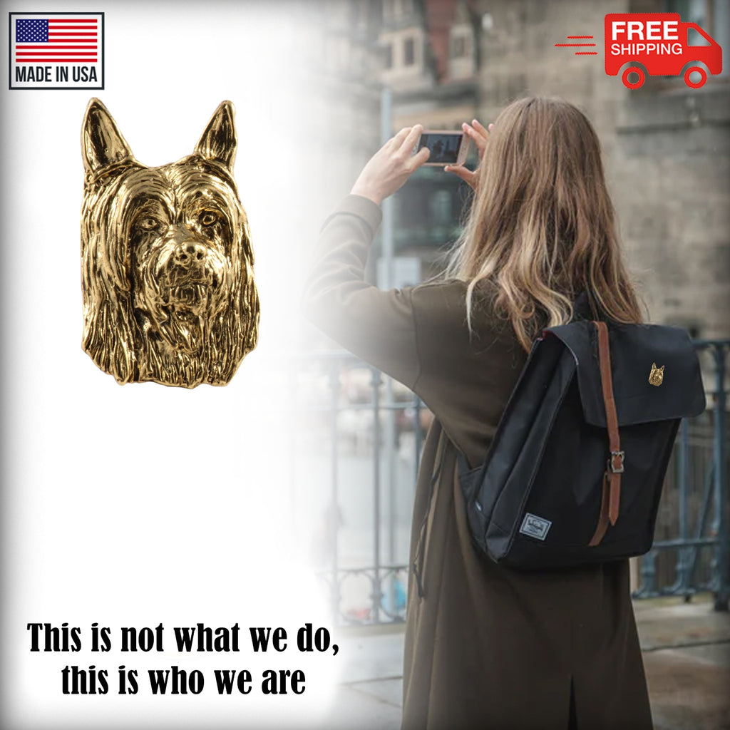 Silky Terrier Head Pin D170
