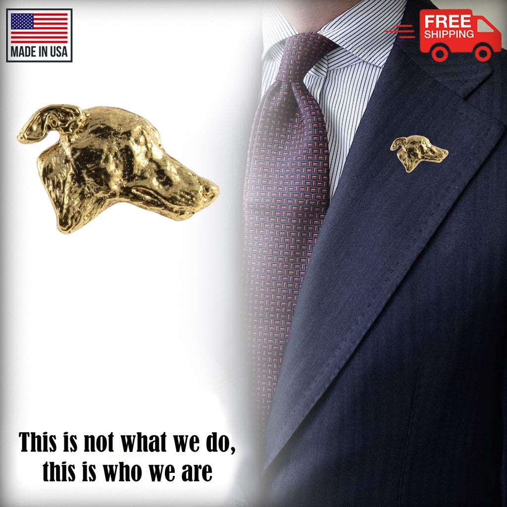 Whippet Dog Head Pin D182
