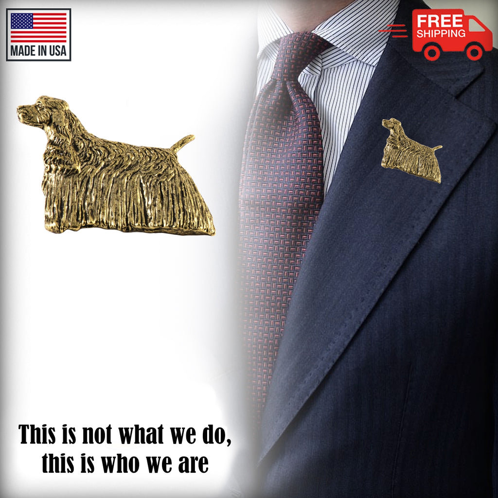 American Cocker Spaniel Dog Full Body Pin D308F