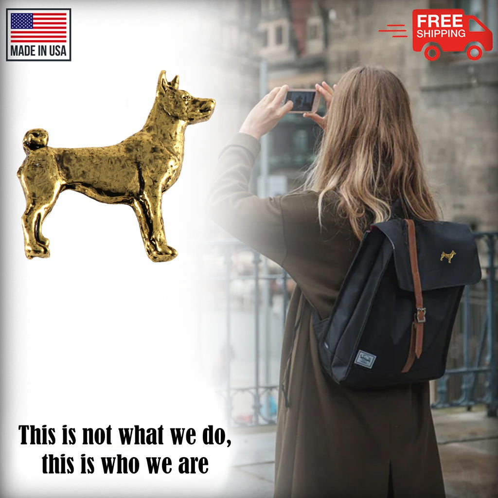 Basenji Dog Full Body Pin D318F