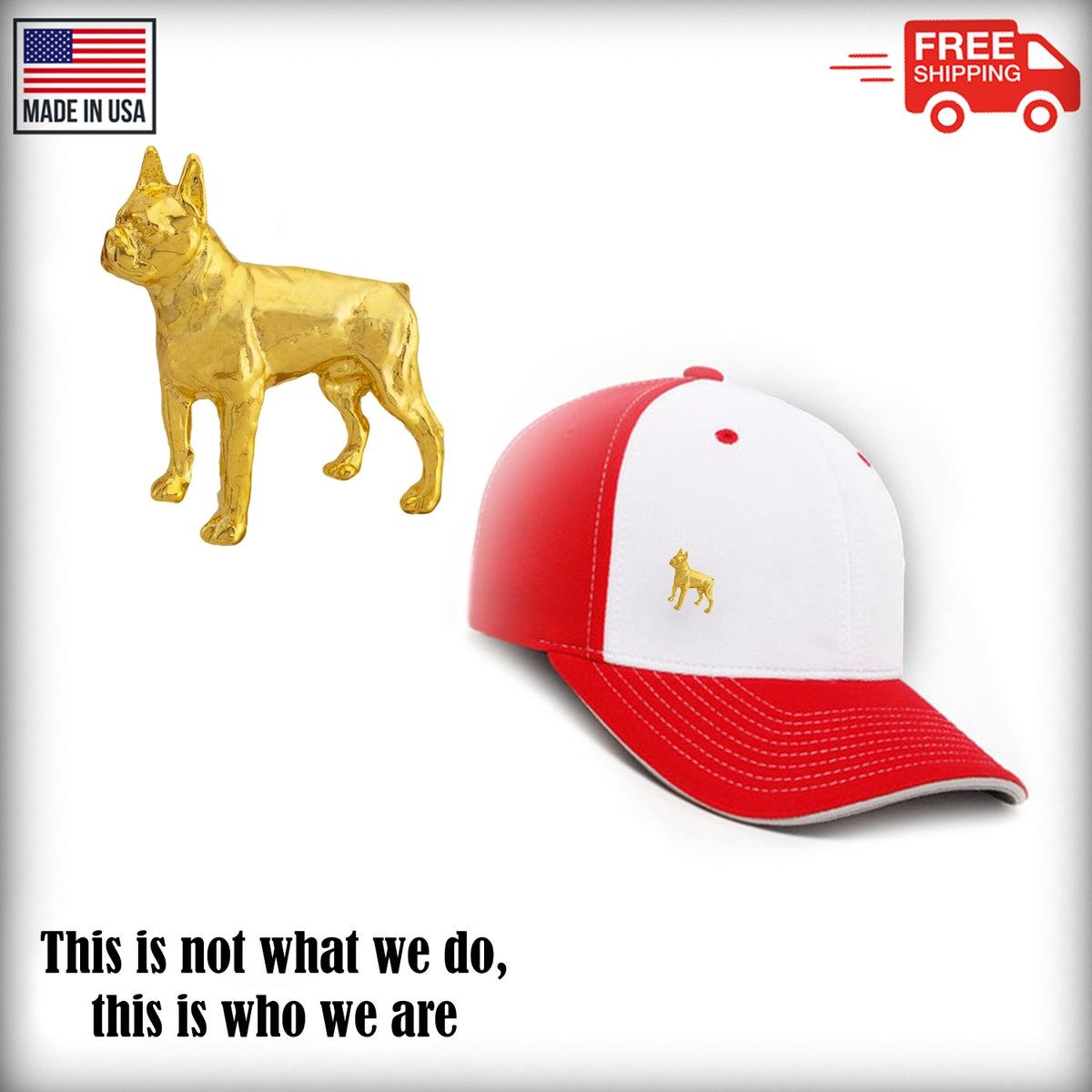 Boston Terrier Full Body Mini Pin D334MP