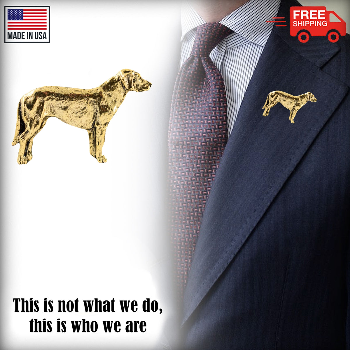 Labrador Retriver Dog Full Body Pin D412F