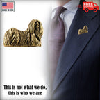 Lhasa Apso Dog Full Body Pin D416F