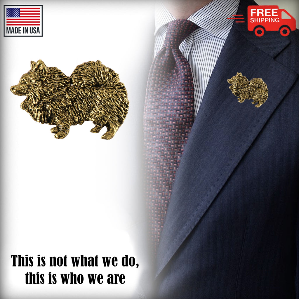 Pomeranian Full Body Pin D440F