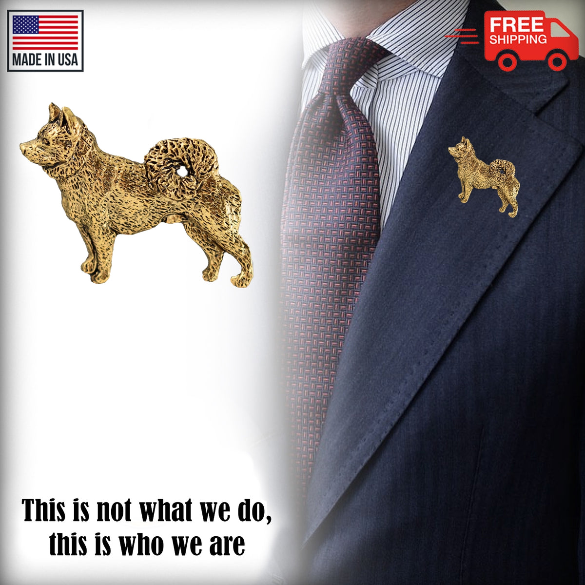 Shiba Inu Dog Full Body Pin D466F