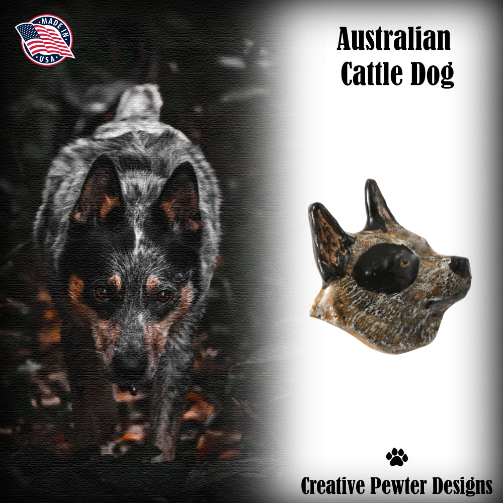Australian Cattle Dog Head Pin D014