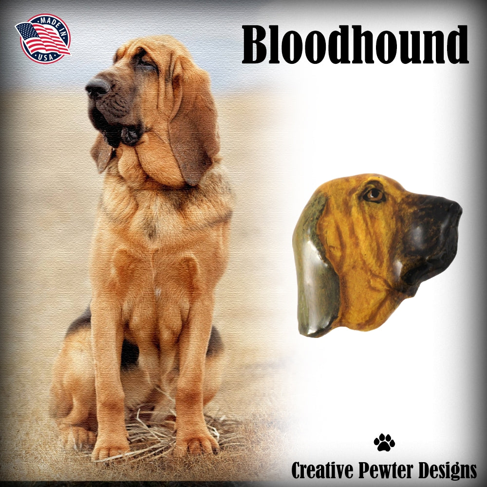 Bloodhound Dog Head Pin D028