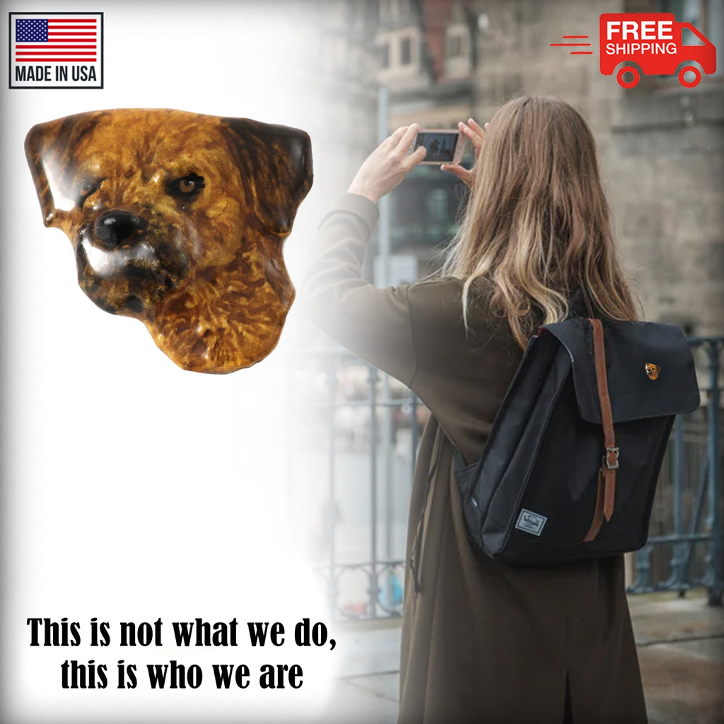 Border Terrier Dog Head Pin D032