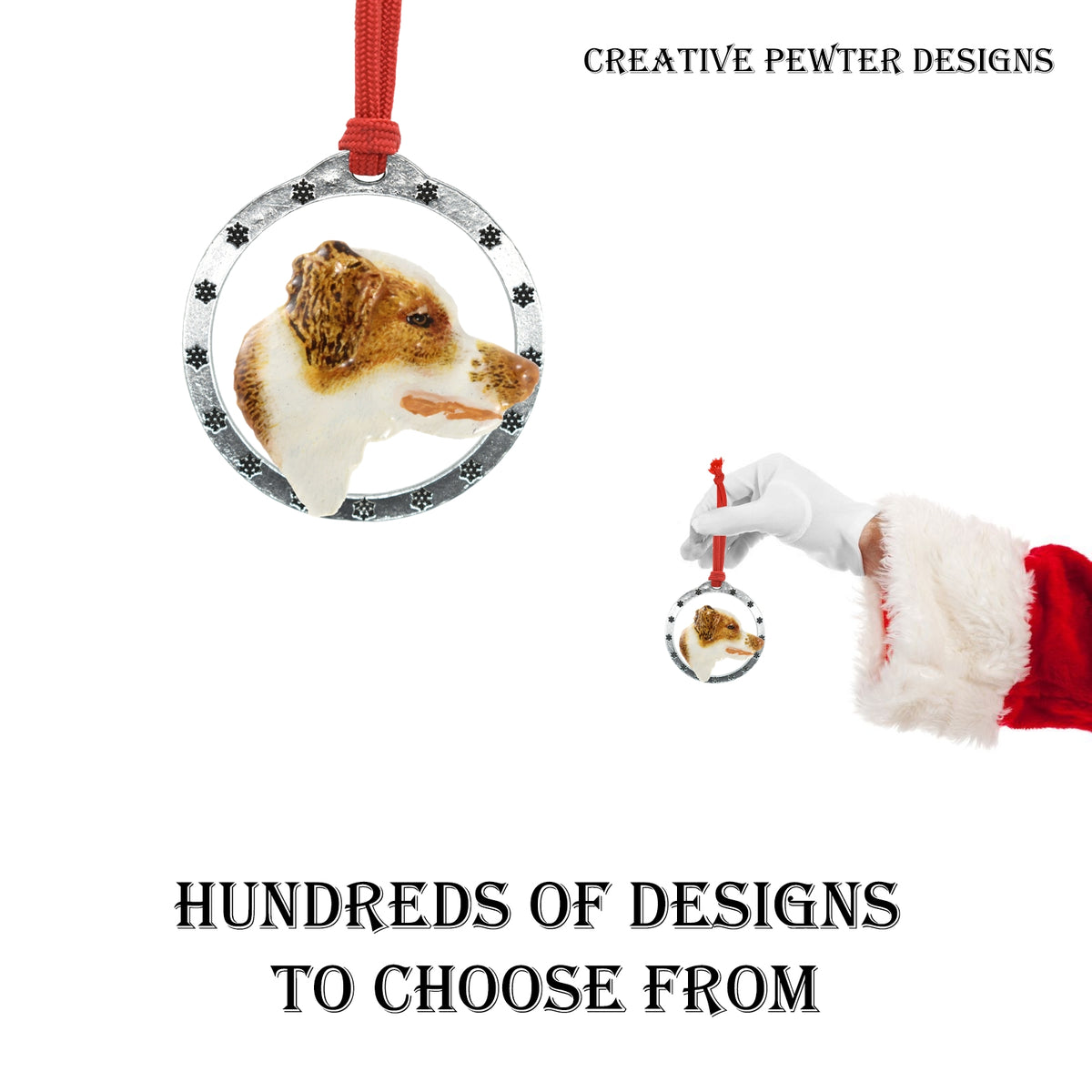 Brittany Christmas Ornament D038OR