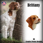 Brittany Dog Head Pin D038