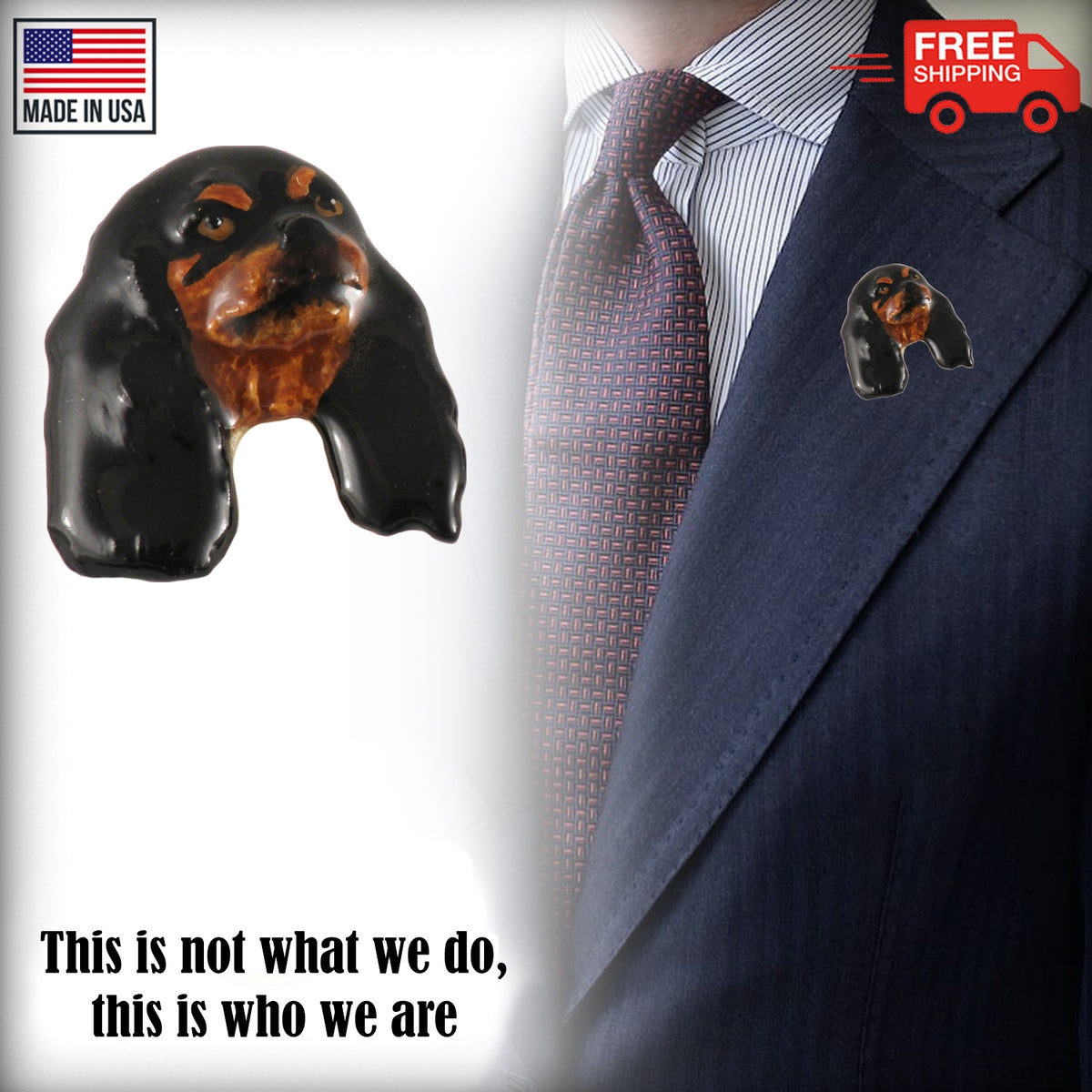 Cavalier King Charles Head Pin D044