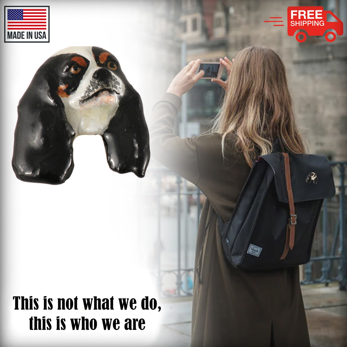 Cavalier King Charles Head Pin D044