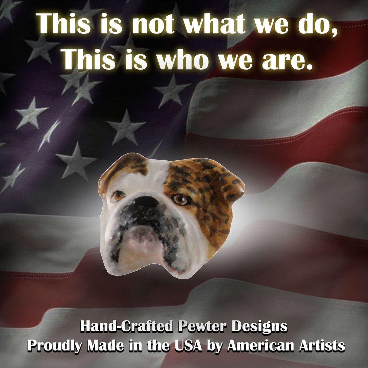 English Bulldog Head Pin D072