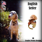 English Setter Head With Pheasant Pin D079