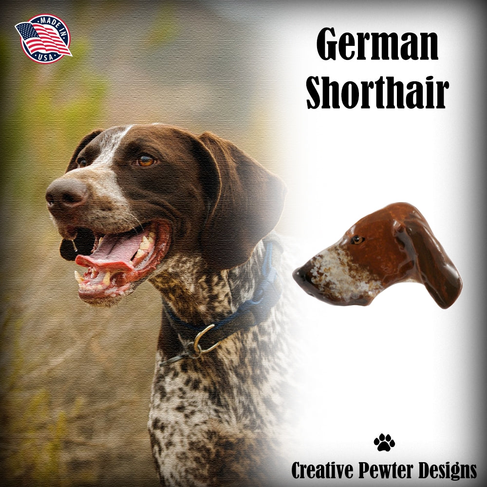 German Shorthair Dog Head Pin D086
