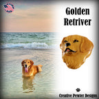 Golden Retriever Dog Head Pin D090