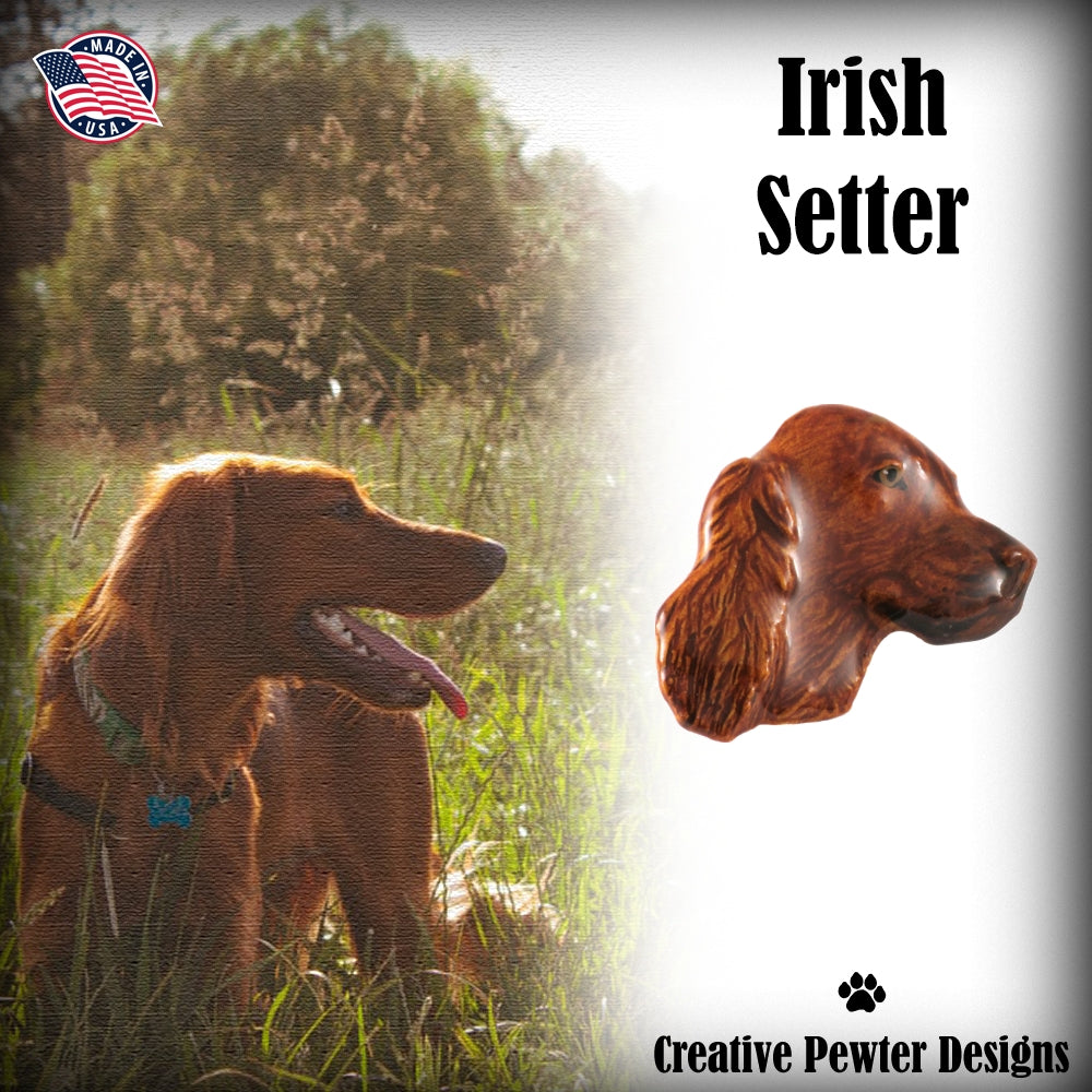 Irish Setter Dog Head Pin D100