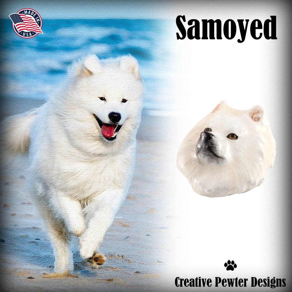 Samoyed Dog Head Pin D154