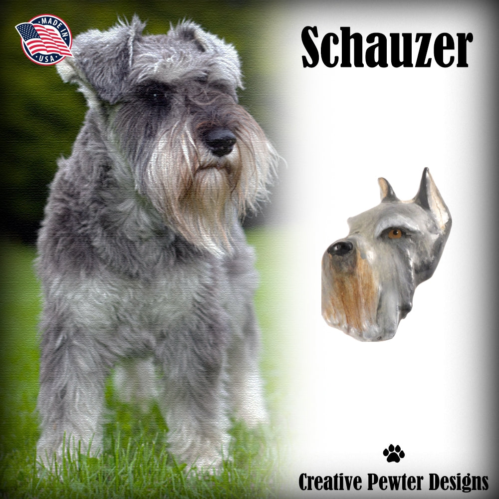 Schnauzer Dog Head Pin D158