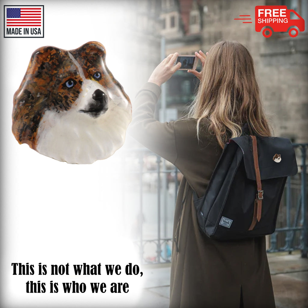 Sheltie Dog Head Pin D164