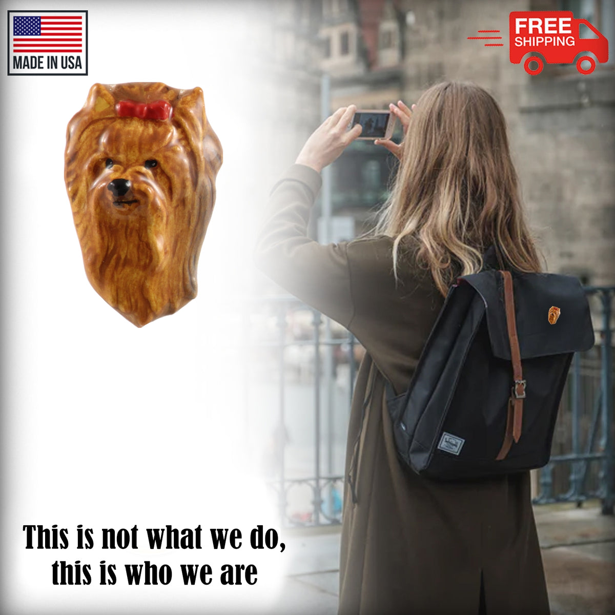 Yorkshire Terrier (Yorkie) Head Pin D186
