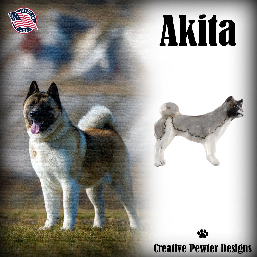 Akita Dog Full Body Pin D304F