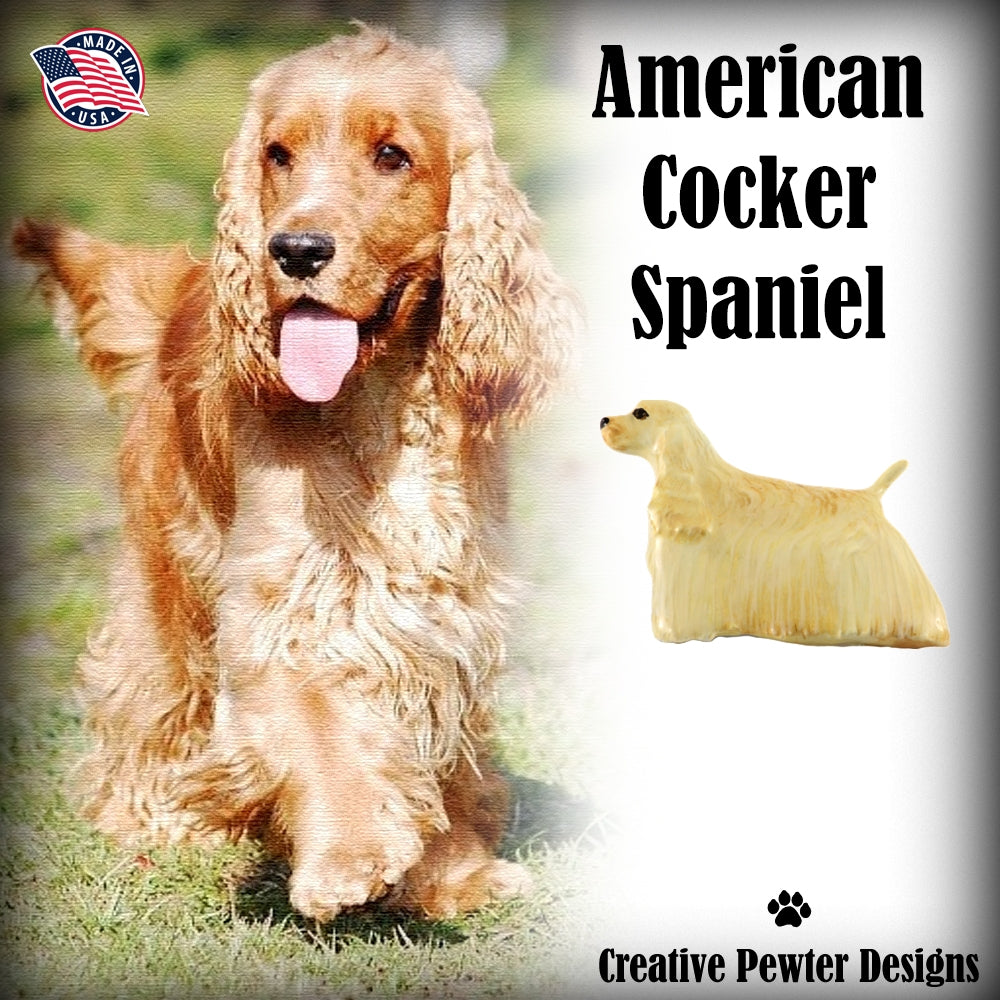 American Cocker Spaniel Dog Full Body Pin D308F