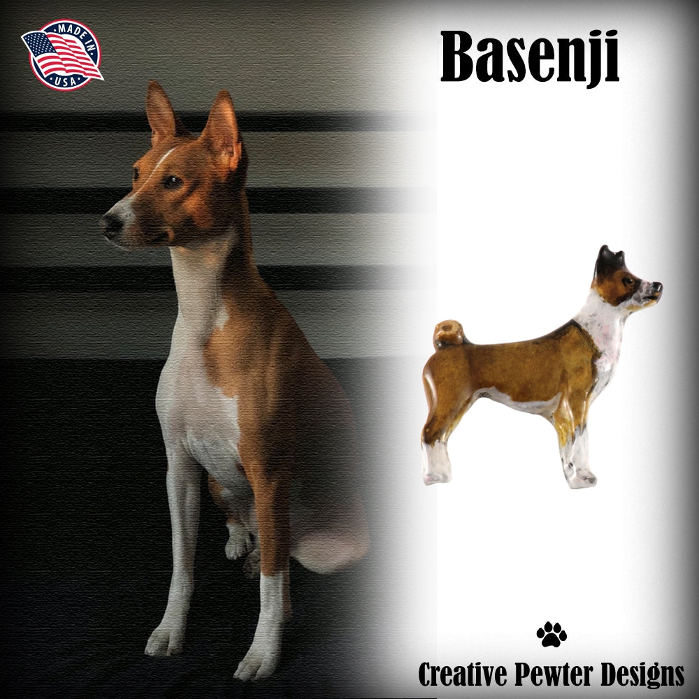 Basenji Dog Full Body Pin D318F