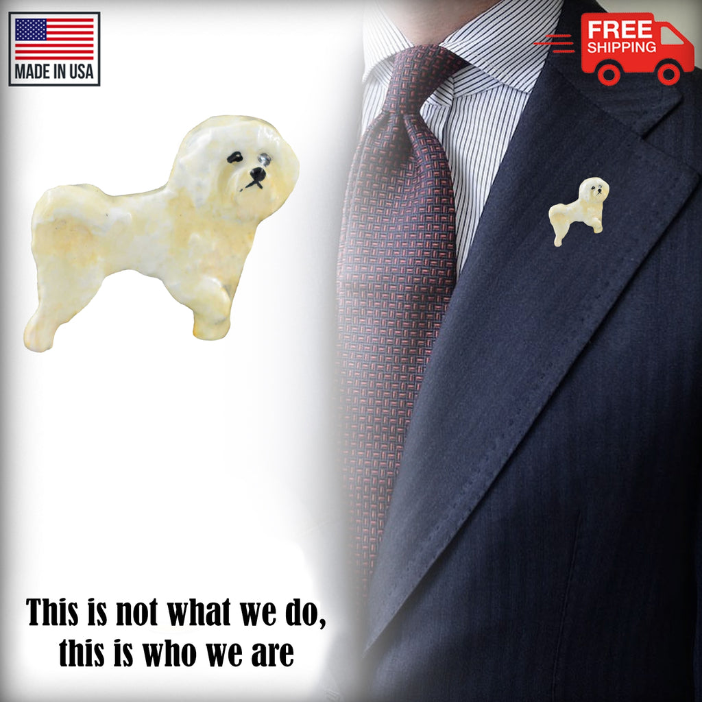 Bichon Frise Dog Full Body Pin D326F