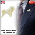 Bichon Frise Dog Full Body Pin D326F