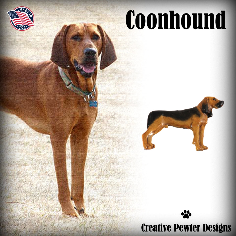 Coon Hound Dog Full Body Pin D360F