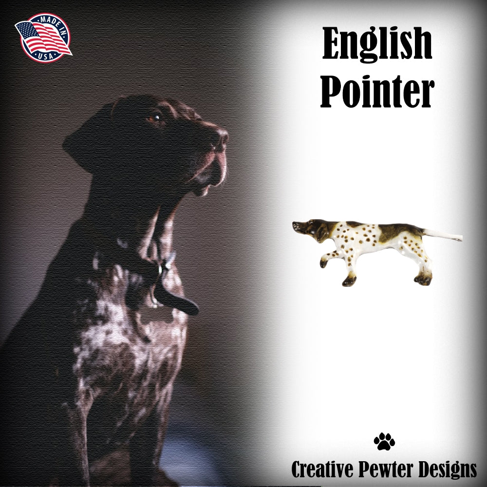 English Pointer Dog Full Body Pin D376F