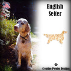 English Setter Dog Full Body Pin D378F